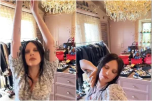 Lady Gaga em sua mansão em Malibu