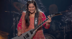 Maya Neelakantan durante apresentação no "American's Got Talent"