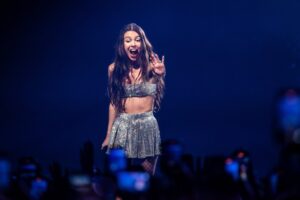 Olivia Rodrigo em show da 'Guts Tour' em Bolinha