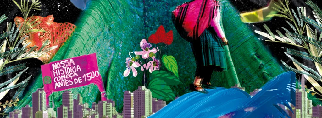 Música indígena para além da sobrevivência 1 Ilustração da artista Moara Tupinambá para a reportagem da Billboard Brasil