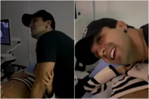 Luan Santana em ultrassom do filho