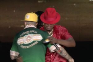 MC Daniel e Ne-Yo no palco do Rock in Rio (Reprodução/Multishow)