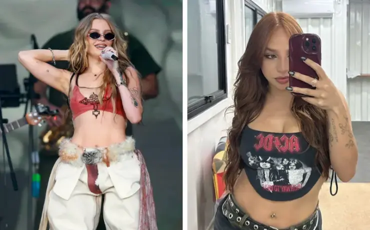A cantora Luísa Sonza e a dançarina Amanda Araújo