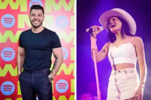 Os cantores Murilo Huff e Ana Castela