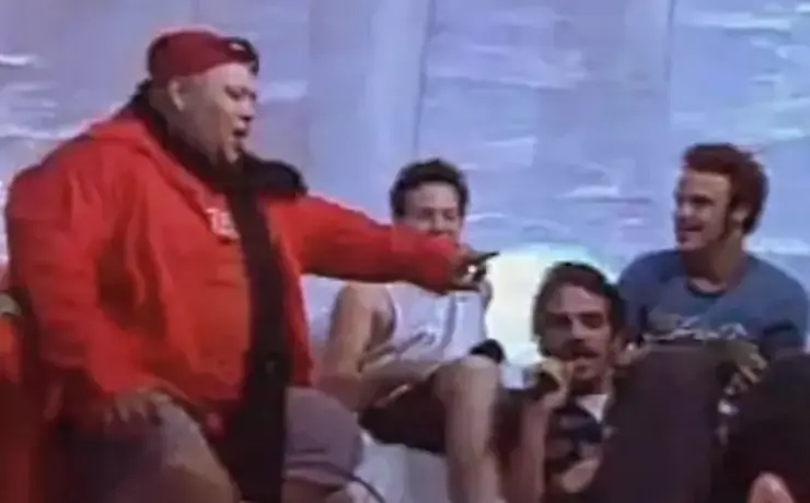 João Gordo e a banda Los Hermanos