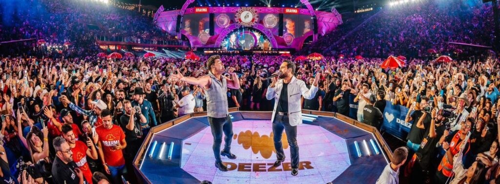 Ação da Deezer em Barretos com Zezé Di Camargo e Luciano