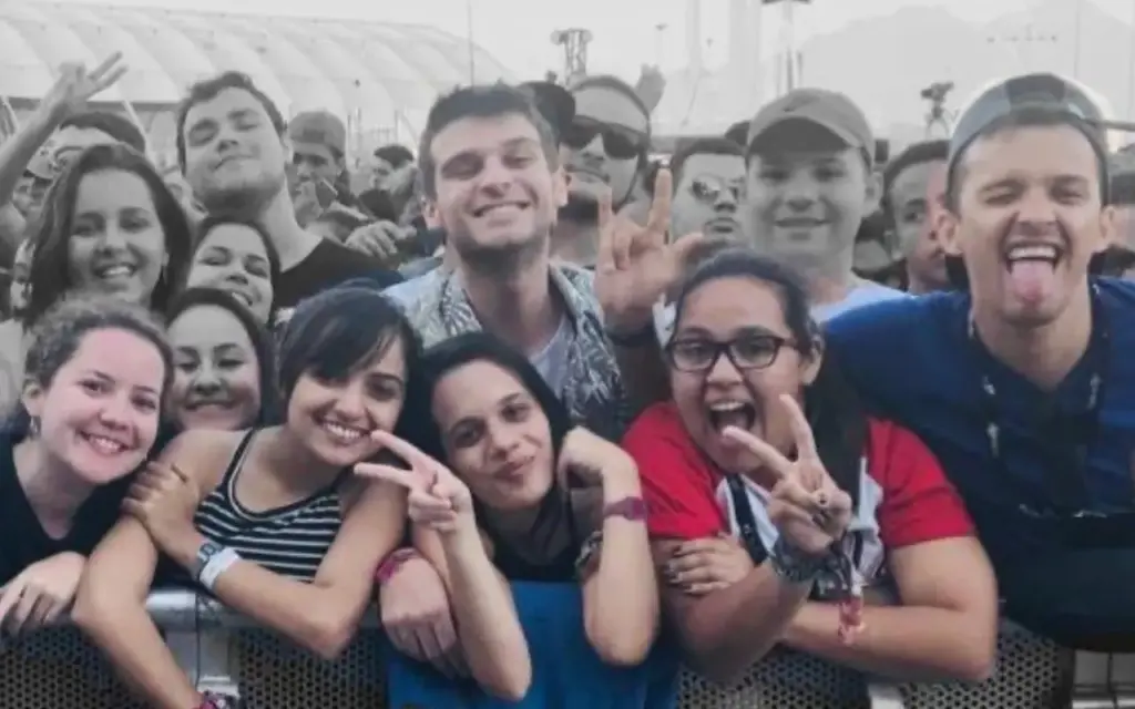 Marina Pereira com amigos