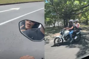 Anitta anda de mototáxi