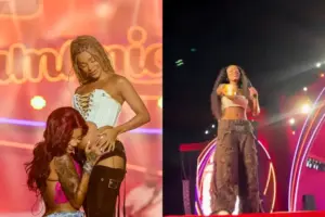 Ludmilla ganha pacote de fraldas