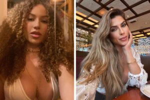 A cantora Ananda e a modelo Ana Paula Minerato