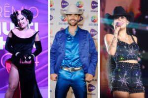 Os cantores Gloria Groove, Luan Pereira e Ana Castela