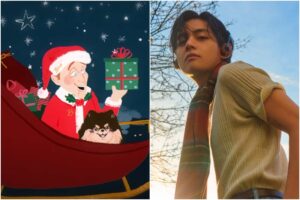 Trecho do clipe de 'White Christmas' de V e Bing Crosby