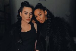 A cantora e atriz Cleo Pires e a beauty artist Welida Souza