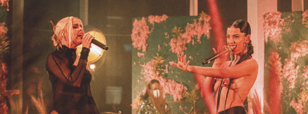 Luísa Sonza e Marina Sena cantaram juntas, pela primeira vez, em 2021, no palco do WME