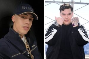 Os cantores FloyyMenor e Cris Mj