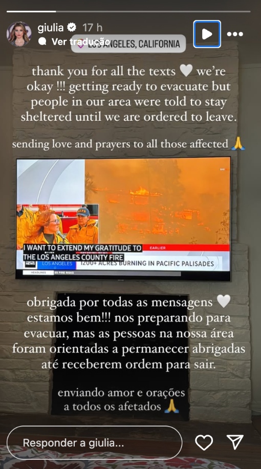 Publicação de Giulia Be