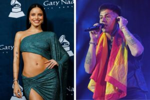 Os cantores Emilia Mernes e Duki