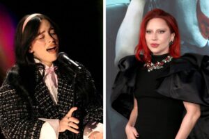 As cantoras Billie Eilish e Lady Gaga