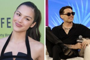 Os cantores Olivia Rodrigo e Peso Pluma