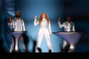 Shakira no show da turnê äLas Muheres Ya No Lloran World Tour", no Rio. (Roberto Filho/Brasil News)