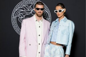 O cantor Drew Taggart e sua noiva Mari Fonseca