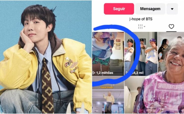 Curtida de J-Hope no vídeo de Rosilene Maria