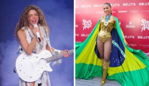 As cantoras Shakira e Anitta
