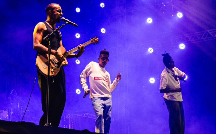 Cupertino (esquerda), Léo Guima e Anchietx se apresentaram no ARVO Festival