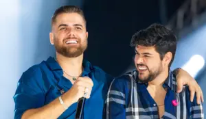 A dupla Zé Neto & Cristiano durante show no Ribeirão Rodeo Music