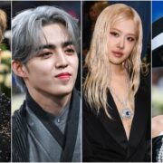 Lisa (BLACKPINK), S.Coups (SEVENTEEN), Rosé e Jennie no Met Gala 2025
