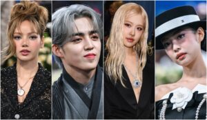 Lisa (BLACKPINK), S.Coups (SEVENTEEN), Rosé e Jennie no Met Gala 2025