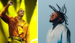 Os cantores Léo Santana e BK