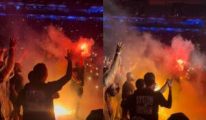 Público se joga no mosh com sinalizadores no show do System of a Down em SP (redes sociais)