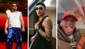 Os cantores Pedro Sampaio, Double P e Peipper