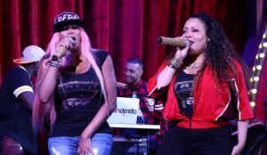 Salt-N-Pepa em evento em 2018