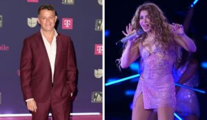 Os cantores Alejandro Sanz e Shakira