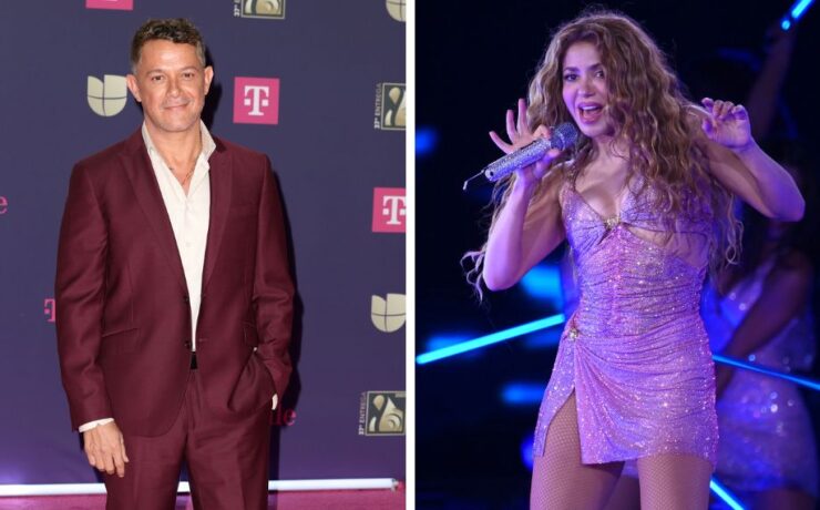 Os cantores Alejandro Sanz e Shakira
