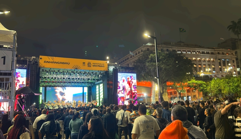 Palco Anhangabaú da Virada Cultural 2025 (Alexandre de Melo/Billboard Brasil)