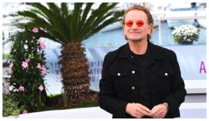 Bono Vox durante premiere em Cannes