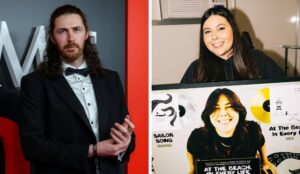 Os cantores Hozier e Gigi Perez