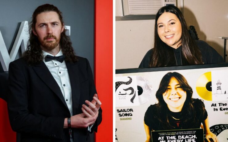 Os cantores Hozier e Gigi Perez