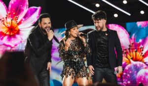 Diego e Victor Hugo com Lauana Prado