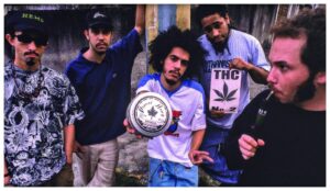 A banda Planet Hemp em registro feito nos anos 1990