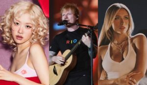 Rosé , Ed Sheeran e Tate McRae na trilha de "F1 – O Filme" com Brad Pitt (divulgação)