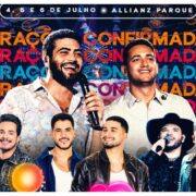 A dupla Henrique e Juliano e os convidados: Kaique & Felipe, Danilo & Davi e Felipe e Rodrigo —show acontece no Allianz Parque