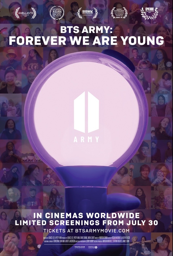 Pôster do documentário sobre o ARMY, fandom do BTS