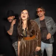 A cantora Sabrina Seleguim e a dupla Edson & Hudson