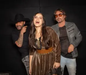 A cantora Sabrina Seleguim e a dupla Edson & Hudson