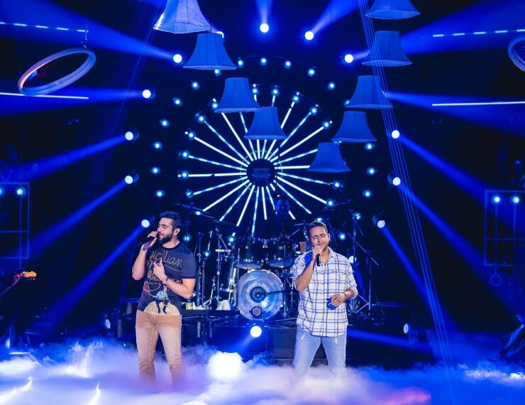 Henrique e Juliano durante show em SP