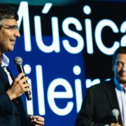 André Esteves, sócio sênior e chairman do BTG Pactual, e Zé Maurício Machline, fundador do Prêmio BTG Pactual da Música Brasileira, em evento que apresentou o projeto 'Música é Negócio'